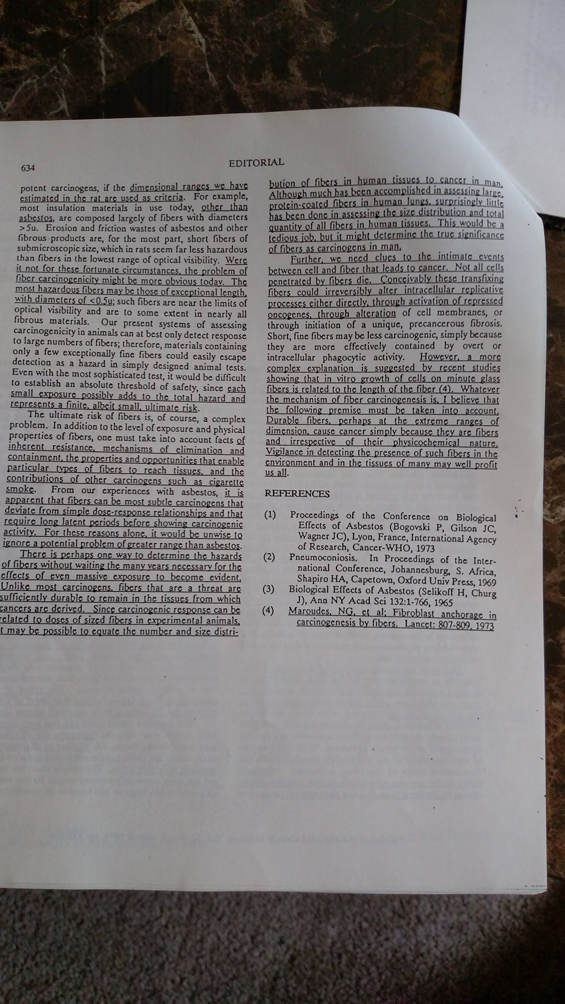 A picture of the Journal of the National Cancer Institute, Vol. 52, No.3, March 1974 page 634